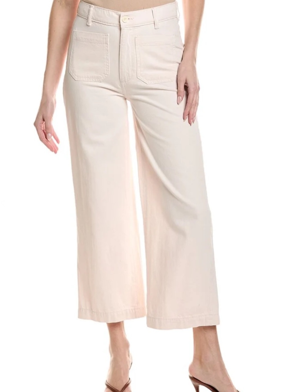 DL1961 Hepburn Wide Leg Linen Jeans Primrose Pink High Rise Minimalist Size 26